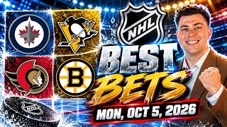 NHL Monday Best Bets: Jets vs Penguins | Senators vs Bruins 10/5 | Andrew McInnis