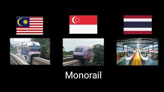 Monorail in  ASEAN โมโนเรล