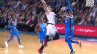 Jayson Tatum INSANE POSTER Paul George Has No Chance! Celtics vs Thunder