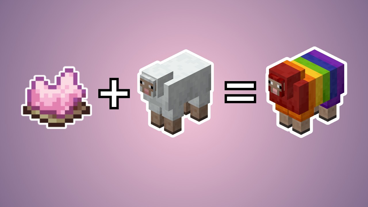 Using Every DYE on Sheep in Minecraft - YouTube