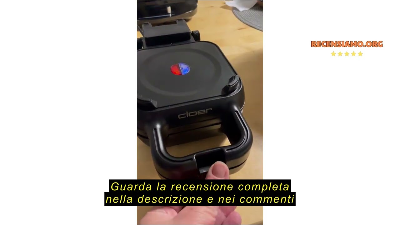 Recensione del Cloer 6150 Waffle Pie Maker, Piastra per waffle per waffle ripieni, Mini waffle 11,5