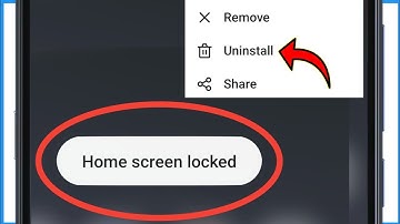 App Uninstall Problem Home Screen Locked | App Not Uninstall Problem Hime Screen Lock