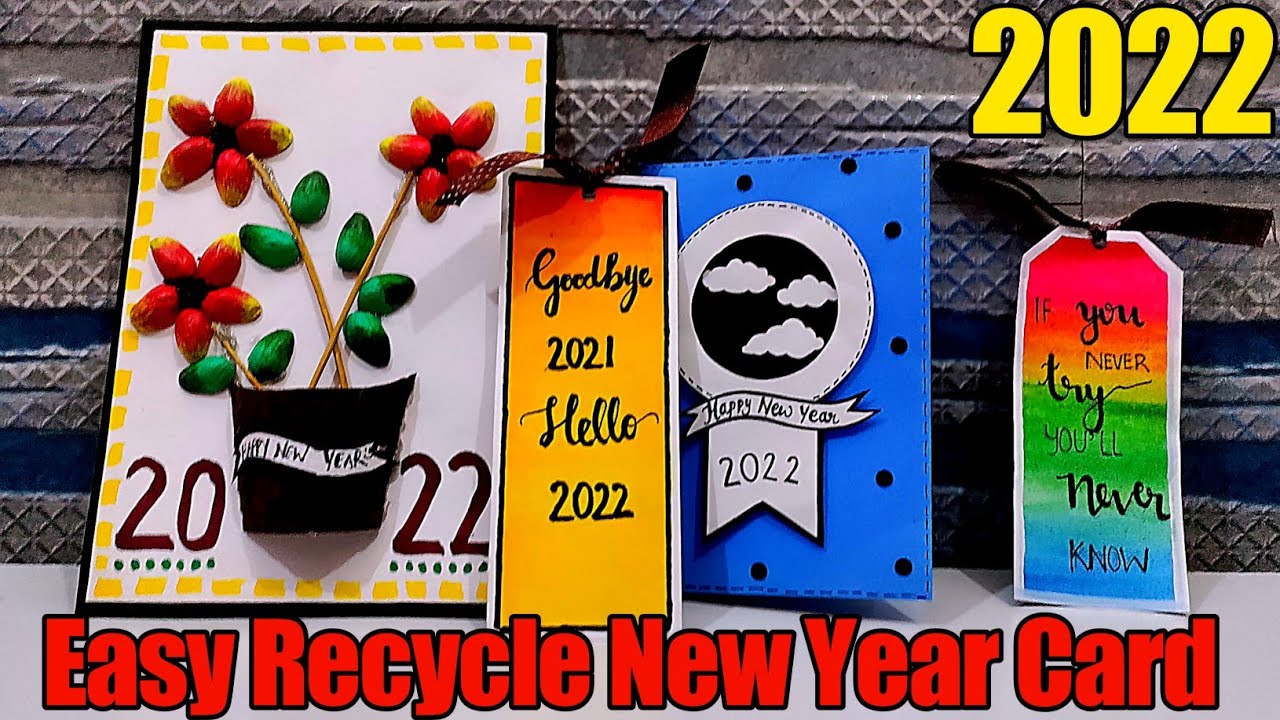 New Year Wish Craft | 3 Easy Recycle Card Craft | Homemade Craft with Golu