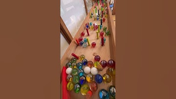 Marble Run (Marble Run Course with Rotating Buckets and Wooden Sound Devices) #9 #ASMR