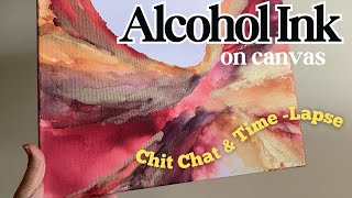 Alcohol Ink Painting on Canvas NOT PRIMED | Time-lapse #timelapse #relaxing #creative