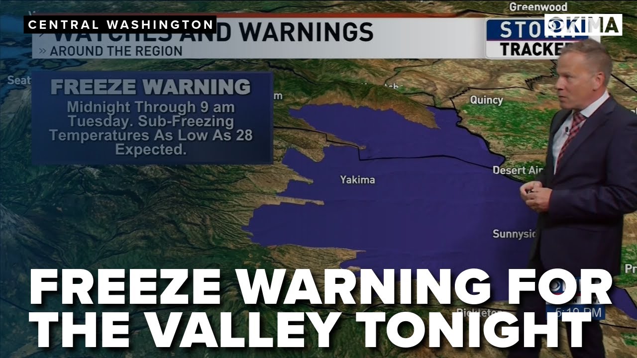 Freeze Warning in the Valley Tonight | Weather with Mike McCabe - YouTube