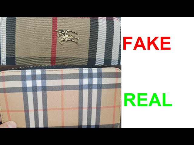 Real vs Fake Burberry wallet. How to spot counterfeit Burberry London  purses and wallets 