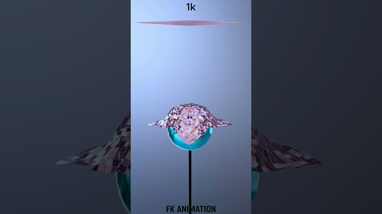 Futuristic 3D Animation | Blue Glass Sphere & Orange Grid Layers | Blender Abstract Art 