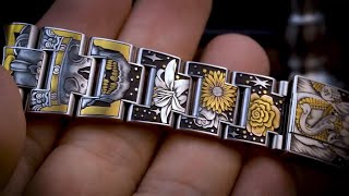 The Art of Rolex Watch Band Engraving #carving #engrave #rolex #watchband #watch