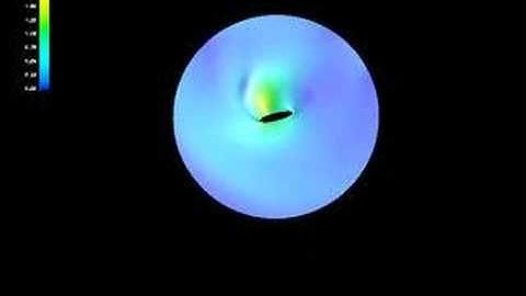 CFD simulation of an ellipse falling at supersonic speed
