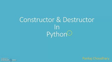 Constructor & Destructor