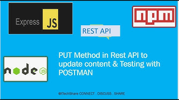 EP5- PUT Method in REST API to update content & testing with POSTMAN using npm , express & node.js
