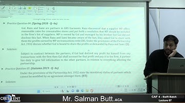 CAF 4 Sir Salman Butt Swift Batch Lecture 07 (4-2-2024)