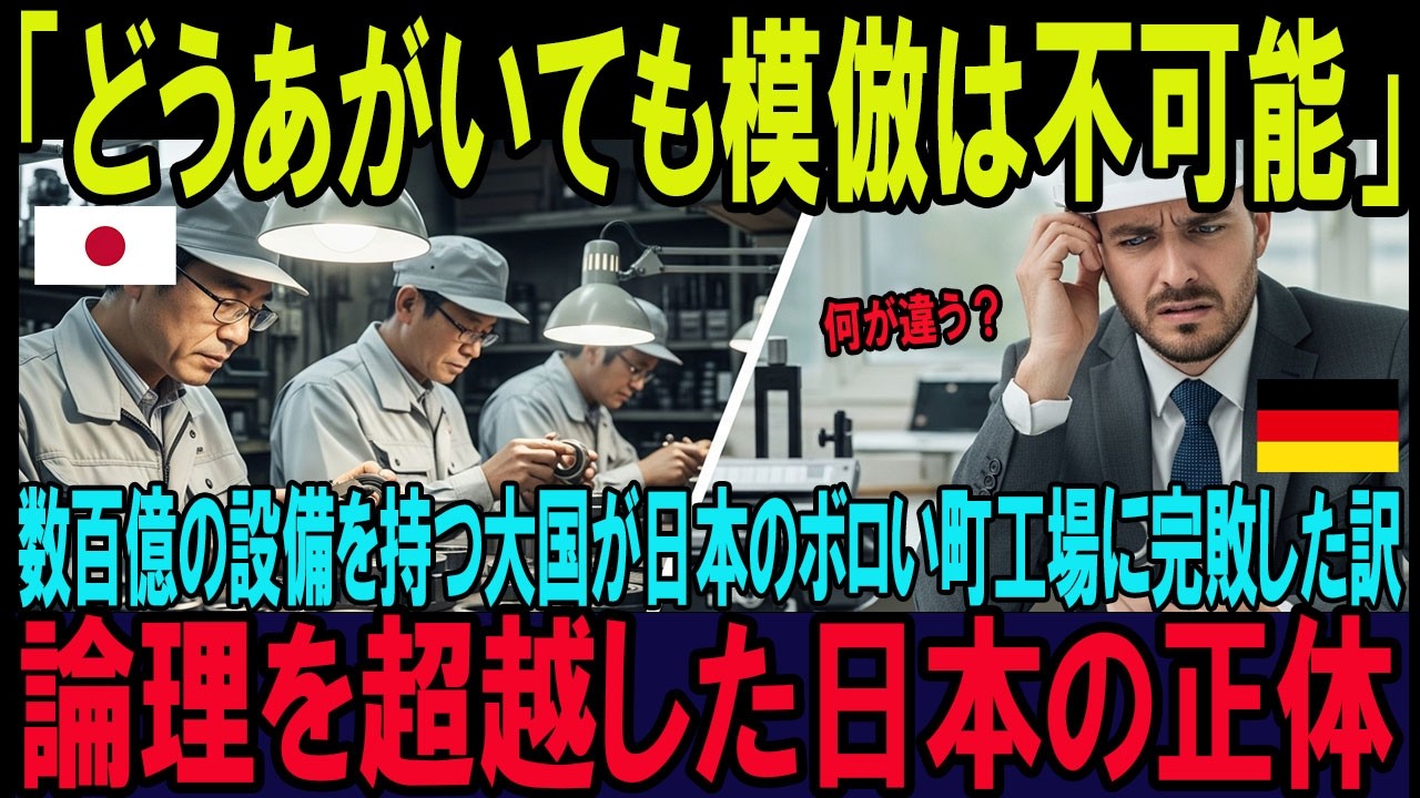 【海外の反応】「どうしても真似できない！？」最新AIと巨額投資を誇るドイツでもパクれない日本の技術の理由とは！？