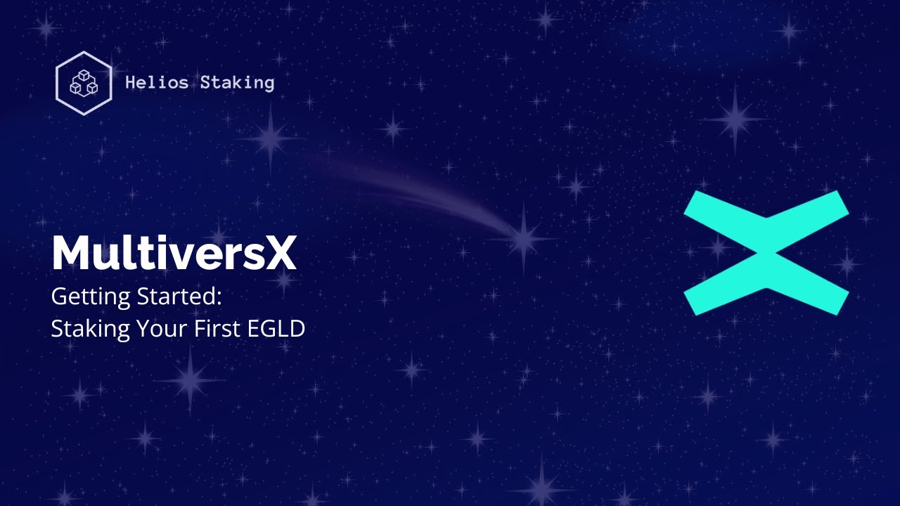 Staking your first EGLD on MultiversX - YouTube