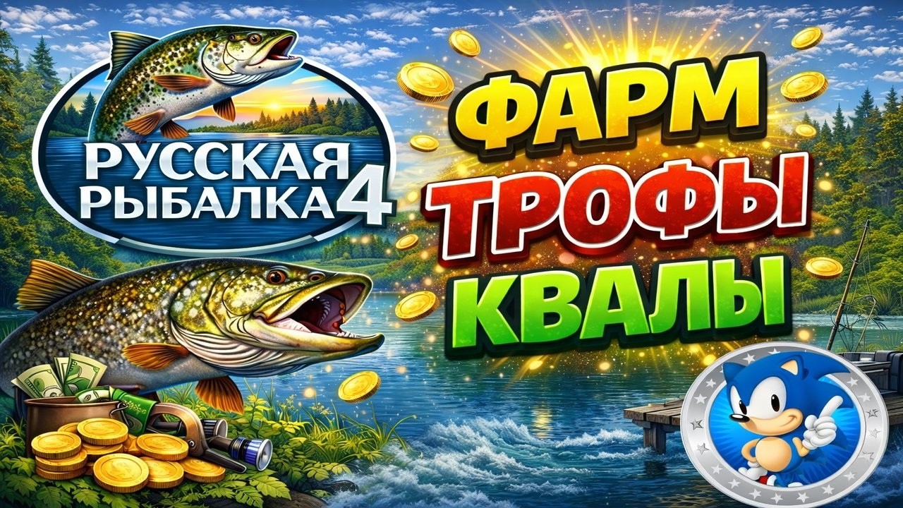 🌟ФАРМ СЕРЫ / ЗАКРЫТИЕ ТРОФЕЕВ / ВЫПОЛНЕНИЕ КВАЛИФИКАЦИЙ🌟Русская Рыбалка 4(РР4)🌟