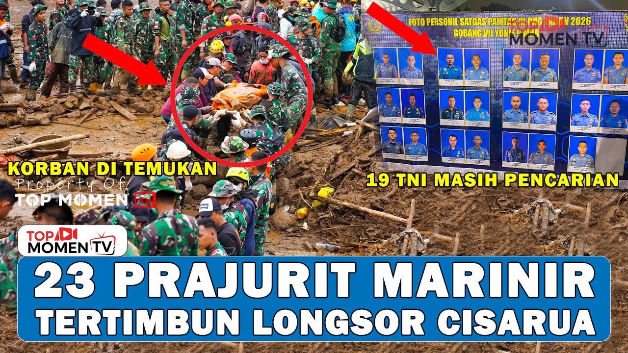 Longsor Cisarua Bandung Barat, 4 Prajurit TNI Meninggal, 19 Masih Dicari