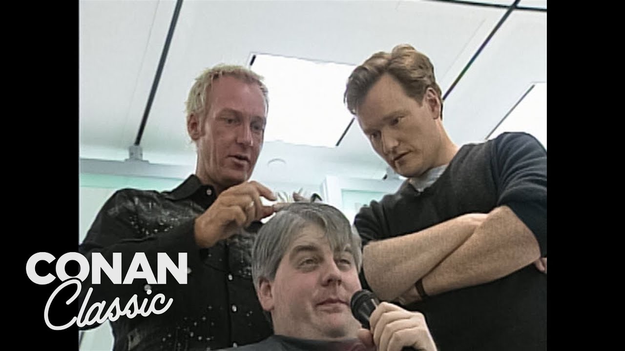 Conan Visits The Wella Hairstyling School -