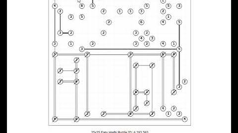 Bridges 25x25 Easy, puzzle-bridges.com
