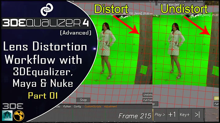 Lens Distortion Workflow with 3DEqualizer,Maya & Nuke Part 01/04 | 3DEqualizer Lens Distortion