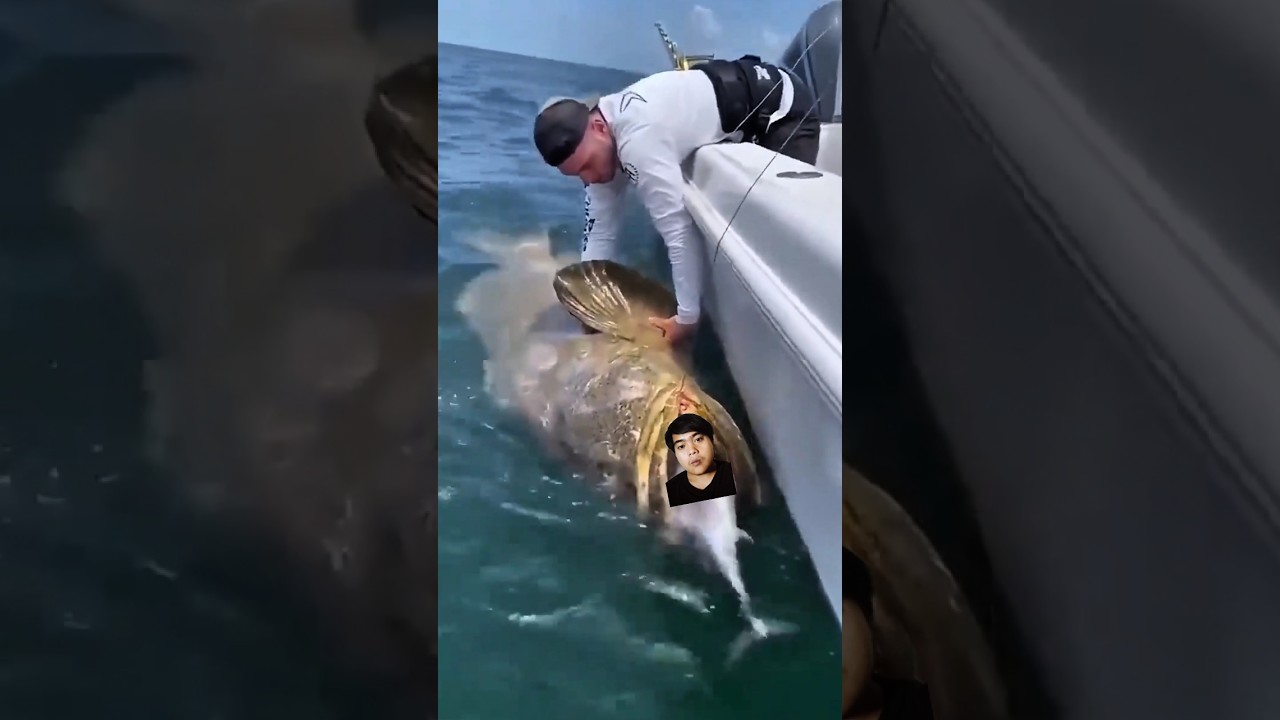 😱Orang Ini Mancing Ikan Kerapu Raksasa 