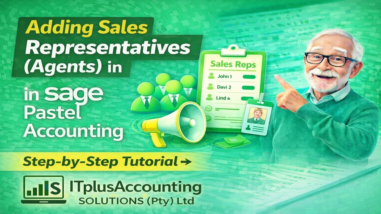Adding Sales Representatives(Agents) on Sage Pastel Accounting YouTube