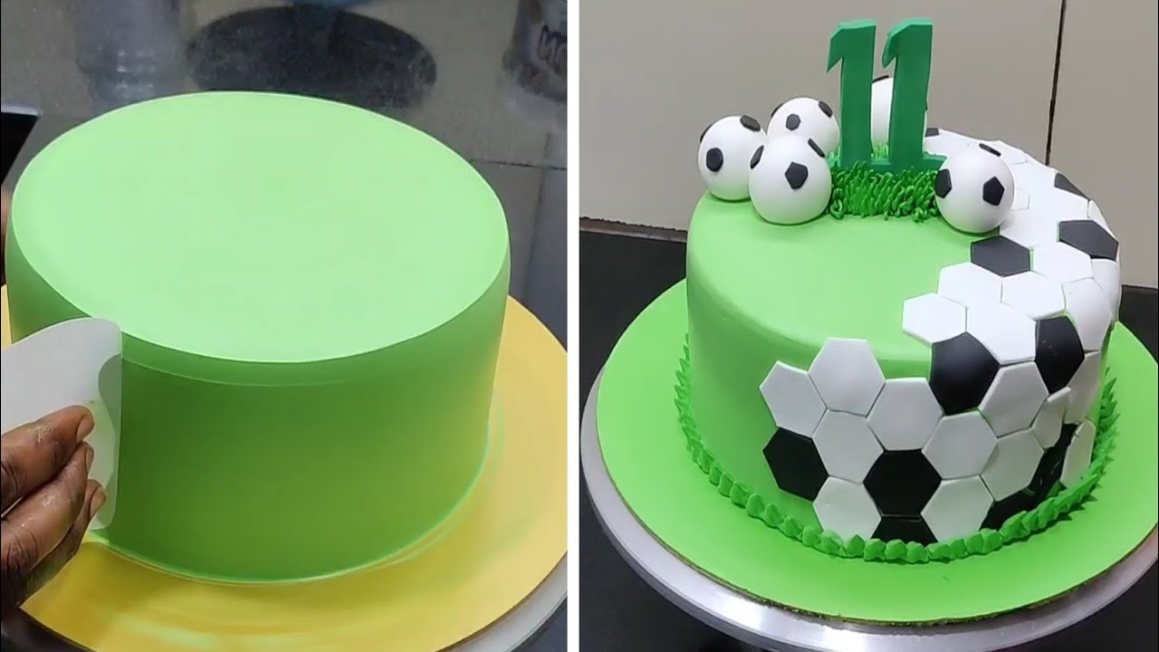 Football cake - Decorated Cake by Cake design by youmna - CakesDecor