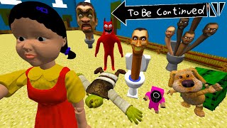 SKIBIDI TOILET PLAYING the SQUID GAME with GARTEN OF BANBAN and TALKING BEN in Minecraft - Gameplay