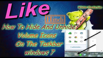 How To Hide And Unhide Volume Icons On The Taskbar windows 7 [ hindi ]