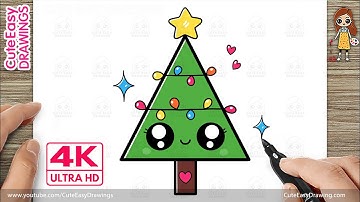 How to Draw a Christmas Tree | Easy Drawing and Coloring for Kids and Toddlers