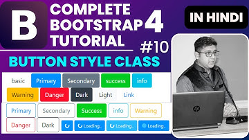 Bootstrap 4 Buttons | Button Style Class in Bootstrap 4 | Bootstrap 4 Tutorial in Hindi 10