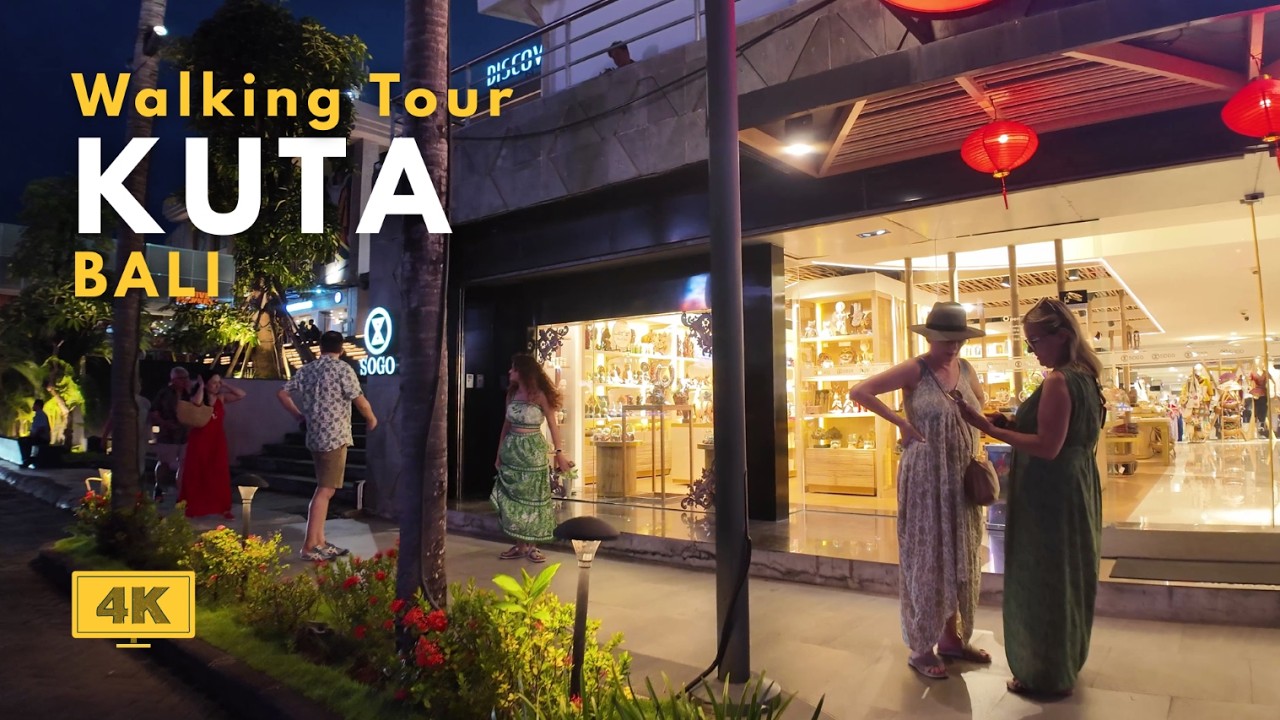 KUTA, Bali Afternoon Walk Around Kuta Beach, Kartika Plaza St. & Discovery Mall 2026 Walking Tour 4K