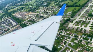Overcast Joplin Takeoff – United Express – Bombardier CRJ-200 – JLN – N910EV – SCS Ep. 634