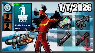 50 Vb, Cloaked Shadow, Weapon Supercharger, Shark Attack, Pickle Stomper Emote