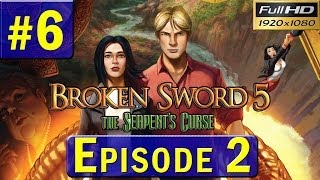 Broken Sword 5 (EPISODE 2) Walkthrough - Part 6 Chapel Secret Cave Gameplay 1080p screenshot 2