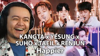 KANGTA x YESUNG x SUHO x TAEIL x RENJUN - 'Happier' Stage Video | REACTION