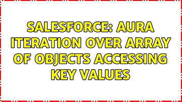 Salesforce: Aura iteration over array of objects accessing key values