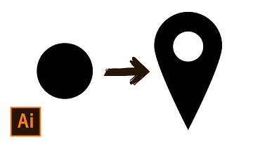 How to make Location Pin Icon using Circle : Easiest illustrator tutorial