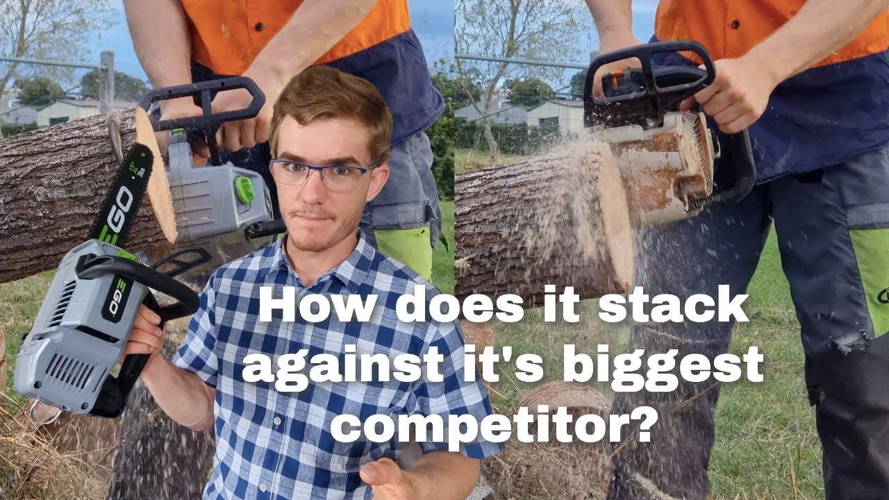 STIHL 201T VS EGO Arborist Battery Chainsaw - YouTube