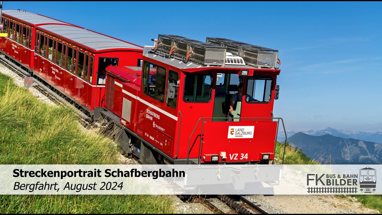 Streckenportrait Schafbergbahn (Bergfahrt) August 2024