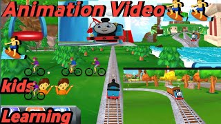 The Burning Train-Lego Train Cartoon- Gs Kids Video