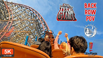 New Texas Giant Back Row On Ride POV 5K 60FPS | First Ever RMC Hybrid Coaster | Six Flags Over Texas