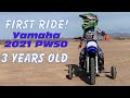 2021 Yamaha PW50 - 3 Year Old Kid - First Ride with Training Wheels