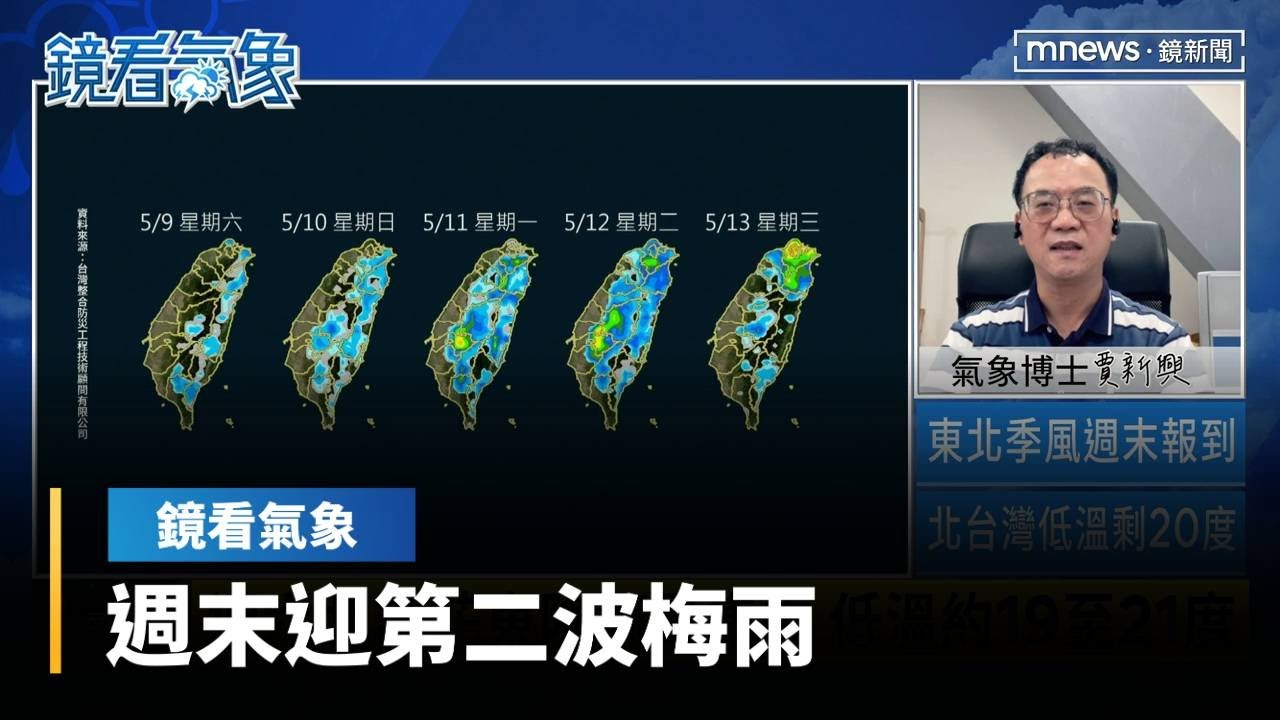 【鏡看氣象ｘ賈新興】把握好天氣！今晴朗炎熱像夏天　週末迎第二波梅雨｜#鏡新聞