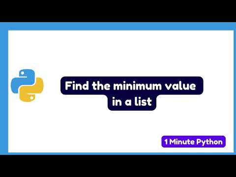 How to Find the Minimum Value in a List in Python