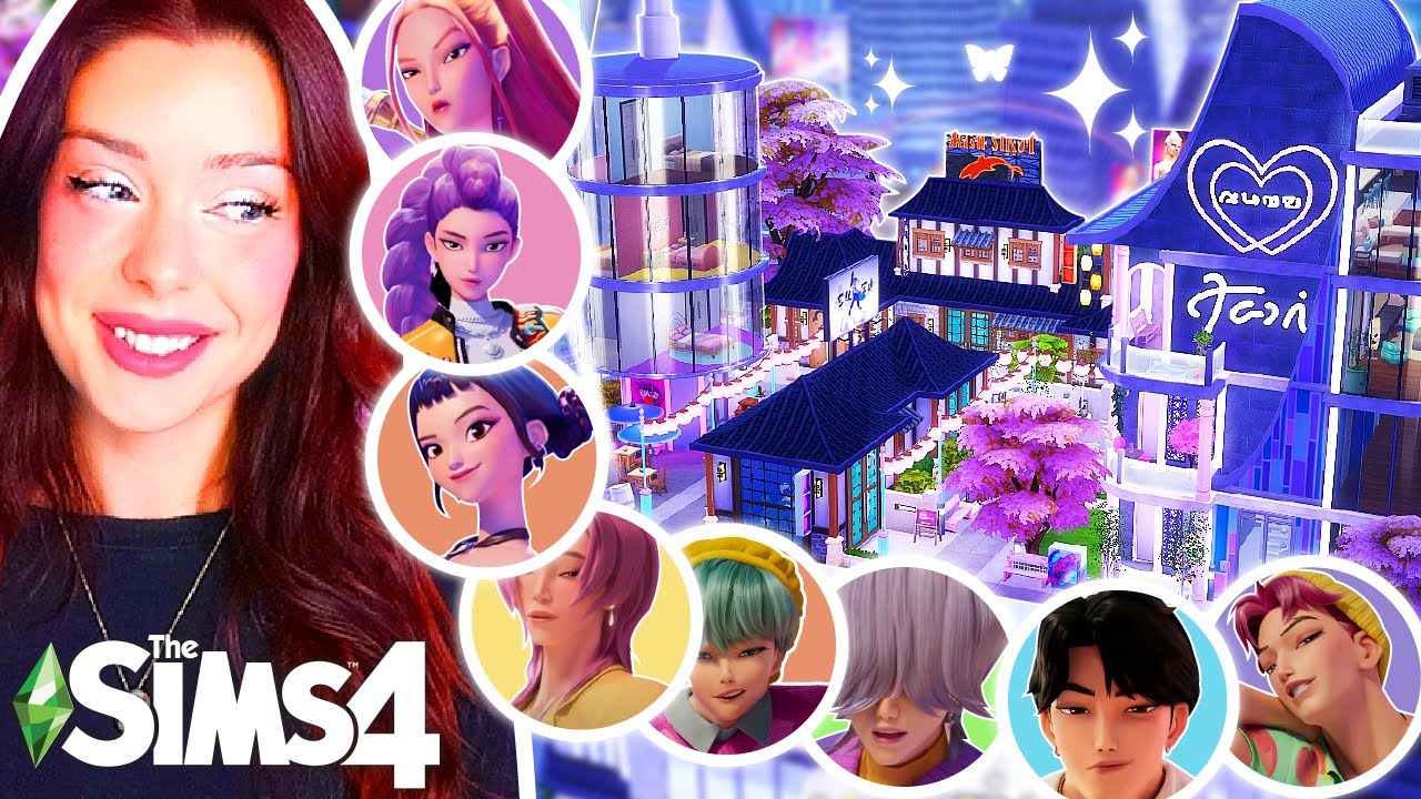 I Built an ENTIRE Penthouse City Inspired by KPOP DEMON HUNTERS in The Sims 4