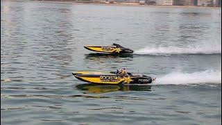 RC Gasoline Boat races and fun