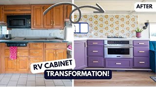 HOW TO PAINT YOUR RV CABINETS || CAMPER RENOVATION TUTORIAL