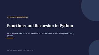 Functions and Recursion in Python