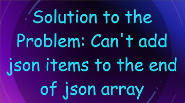 Solution to the Problem: Can